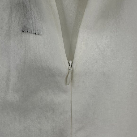 Pomander Place by Tuckernuck White Blythe Dress M Sleeveless Ruffle Collar Bow - Picture 9 of 9